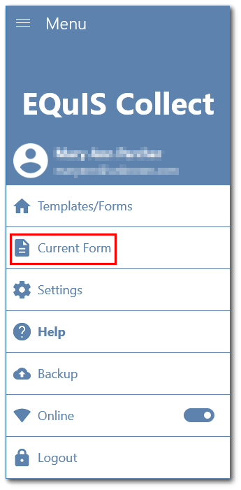 Select Current Form directly from Main Meu